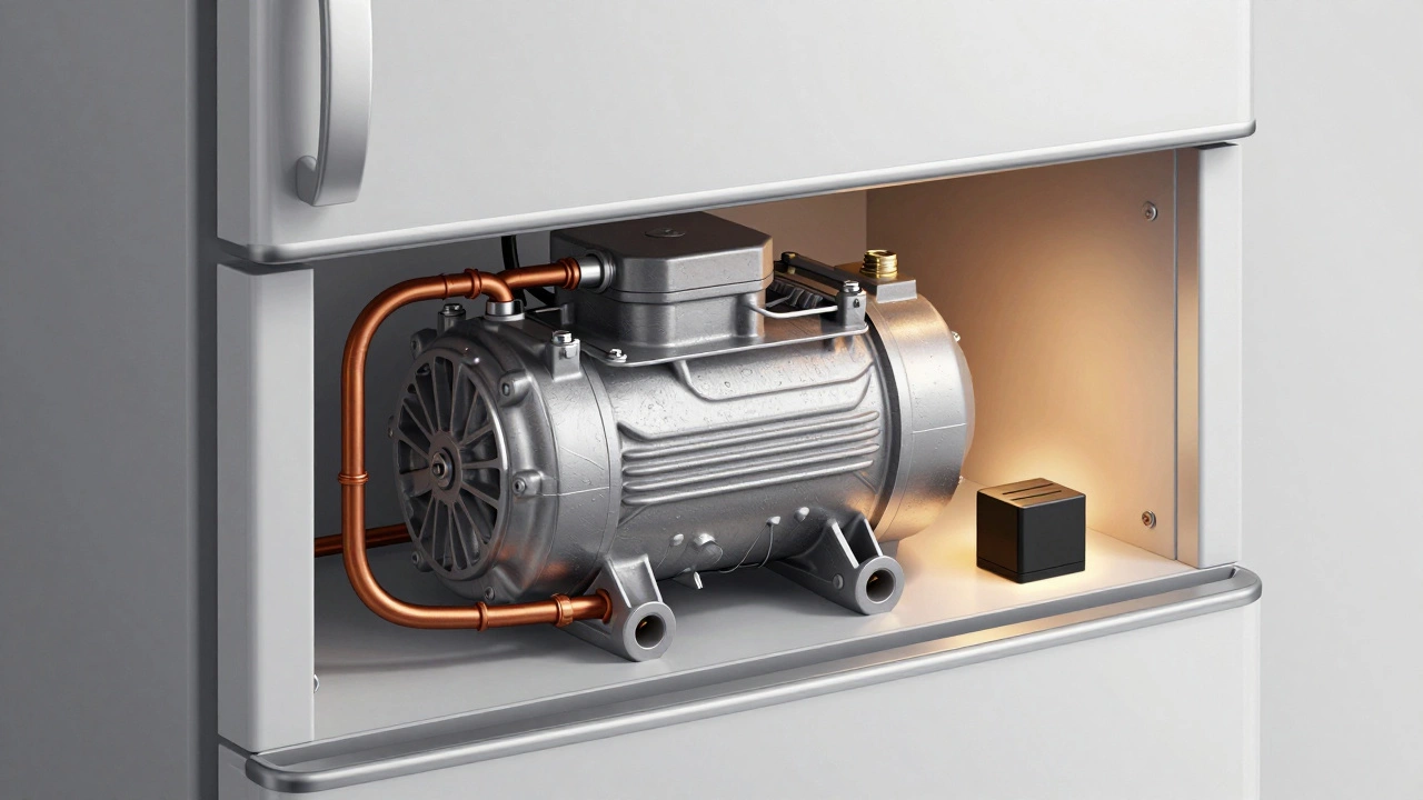 Refrigerator compressor and start relay component in technical detail