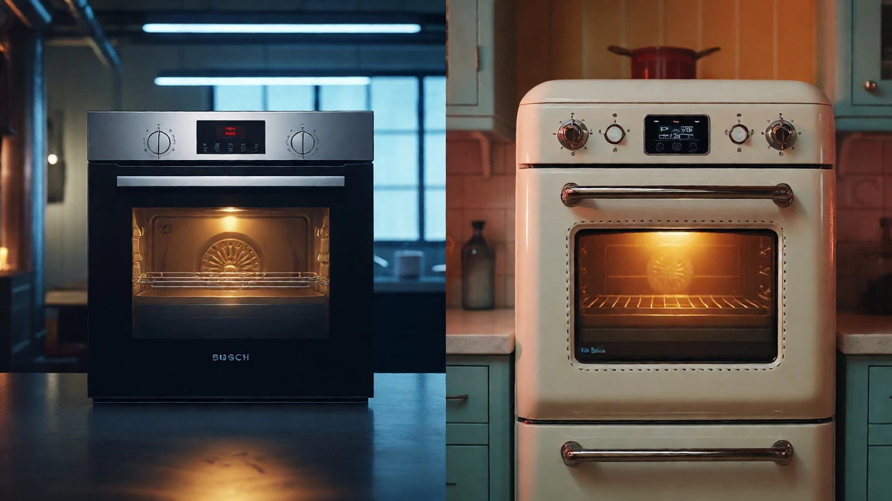 Comparison of modern and retro electric ovens